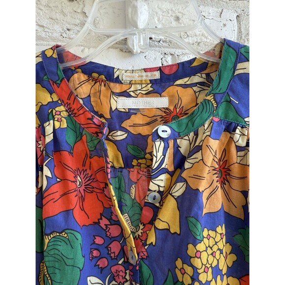 MOTHER The Slow Ride Fresh Blooms Pop Over Women’s Blouse -Small - Picture 2 of 9